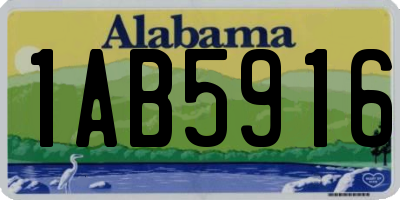 AL license plate 1AB5916