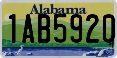 AL license plate 1AB5920