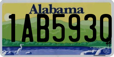 AL license plate 1AB5930