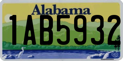 AL license plate 1AB5932