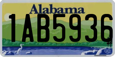 AL license plate 1AB5936