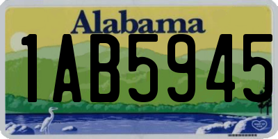 AL license plate 1AB5945