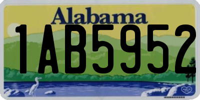 AL license plate 1AB5952