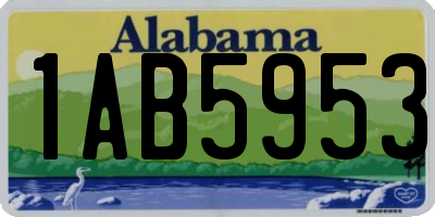 AL license plate 1AB5953