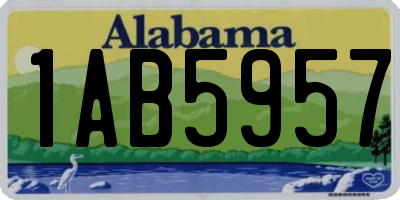 AL license plate 1AB5957