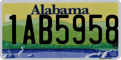 AL license plate 1AB5958