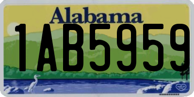 AL license plate 1AB5959