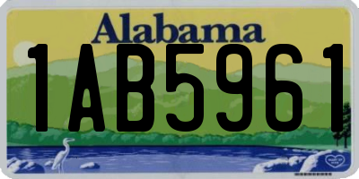 AL license plate 1AB5961