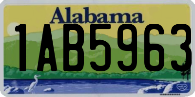 AL license plate 1AB5963