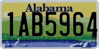 AL license plate 1AB5964