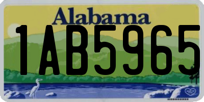 AL license plate 1AB5965