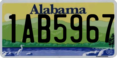 AL license plate 1AB5967