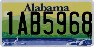 AL license plate 1AB5968