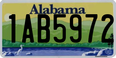 AL license plate 1AB5972