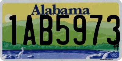 AL license plate 1AB5973