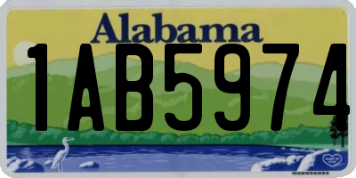 AL license plate 1AB5974