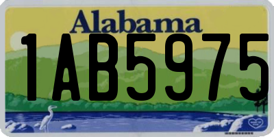 AL license plate 1AB5975