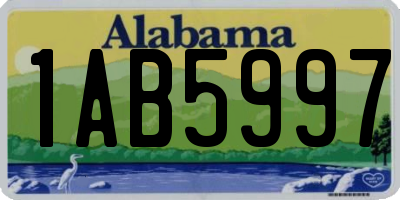 AL license plate 1AB5997