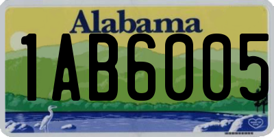 AL license plate 1AB6005