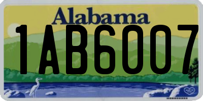 AL license plate 1AB6007