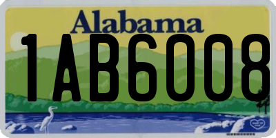 AL license plate 1AB6008