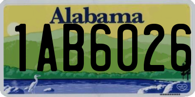 AL license plate 1AB6026