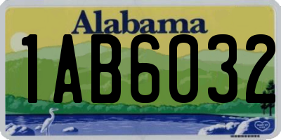 AL license plate 1AB6032