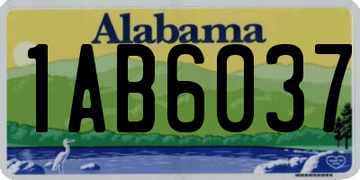 AL license plate 1AB6037