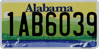 AL license plate 1AB6039