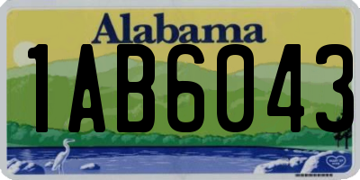 AL license plate 1AB6043