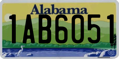 AL license plate 1AB6051