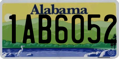 AL license plate 1AB6052