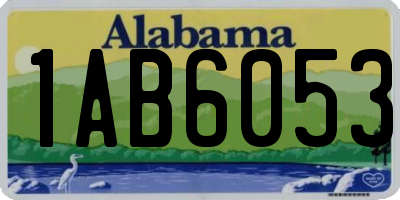 AL license plate 1AB6053