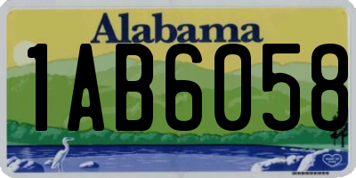 AL license plate 1AB6058