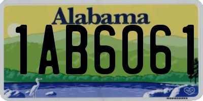 AL license plate 1AB6061