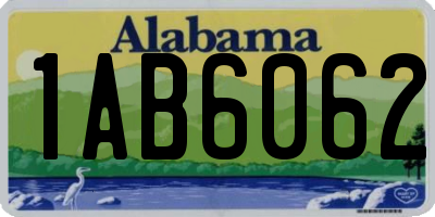 AL license plate 1AB6062