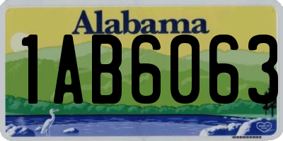 AL license plate 1AB6063