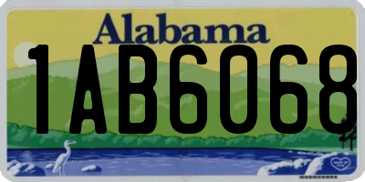 AL license plate 1AB6068