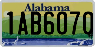 AL license plate 1AB6070