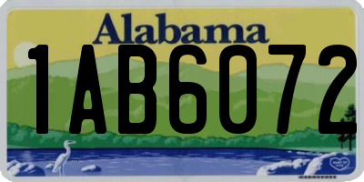 AL license plate 1AB6072