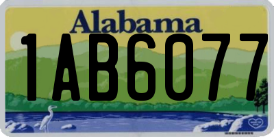 AL license plate 1AB6077