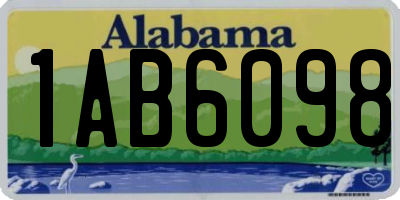 AL license plate 1AB6098