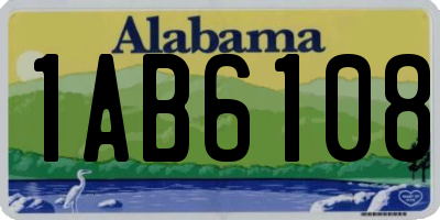 AL license plate 1AB6108