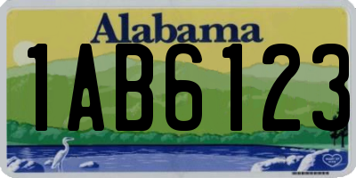 AL license plate 1AB6123