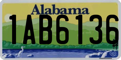 AL license plate 1AB6136