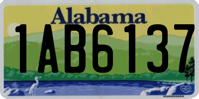 AL license plate 1AB6137