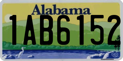 AL license plate 1AB6152