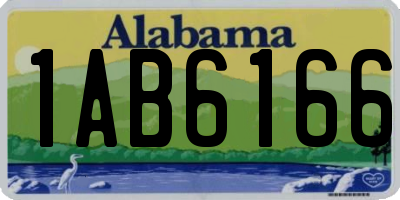 AL license plate 1AB6166