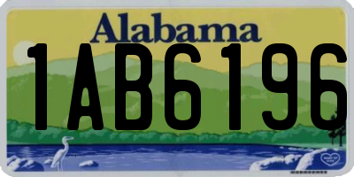 AL license plate 1AB6196