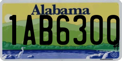 AL license plate 1AB6300